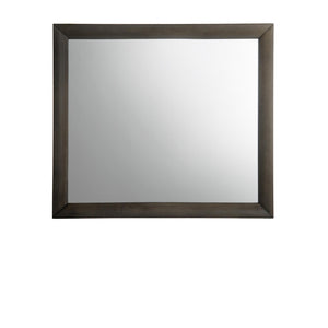 Homeroots 35" Gray Oak Framed Accent Mirror  Wood 318718