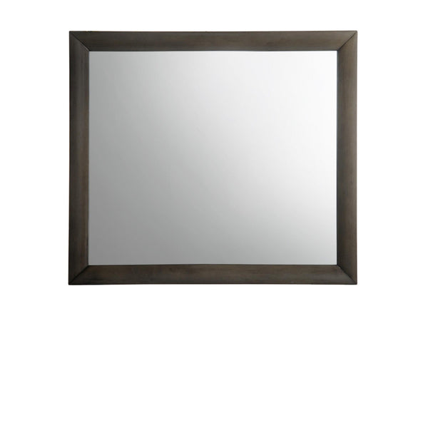 Homeroots 35" Gray Oak Framed Accent Mirror  Wood 318718