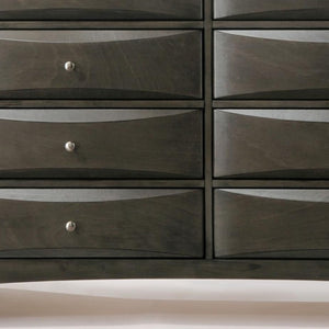 HomeRoots 59" Gray Solid Wood Dresser – Contemporary Storage Solution with Ample Drawers for Modern Homes 8 318719