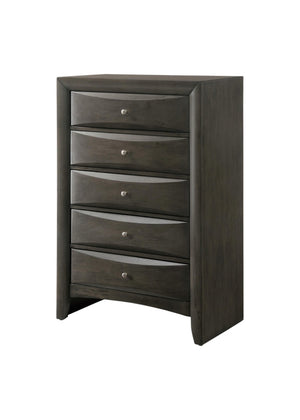 HomeRoots 59" Gray Solid Wood Dresser – Contemporary Storage Solution with Ample Drawers for Modern Homes 5 318720
