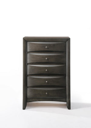 Homeroots 32" Gray Solid Wood  Solid Wood 318720