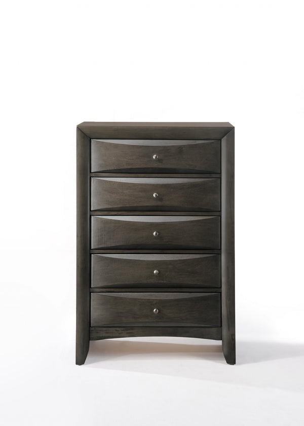 Homeroots 32" Gray Solid Wood  Solid Wood 318720