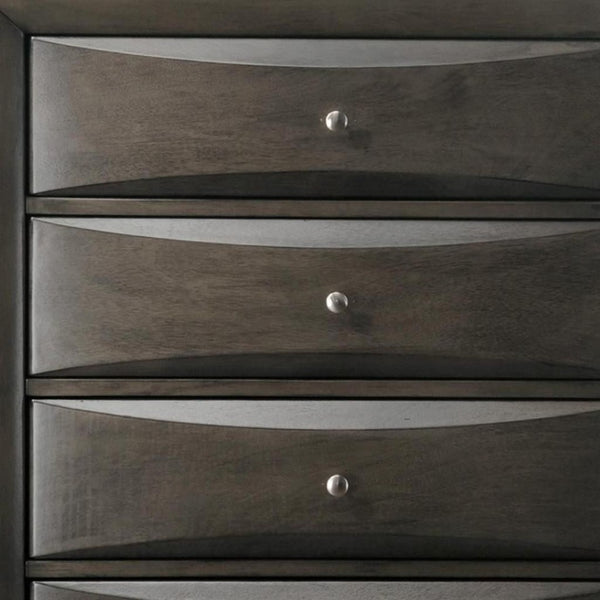 HomeRoots 59" Gray Solid Wood Dresser – Contemporary Storage Solution with Ample Drawers for Modern Homes 5 318720
