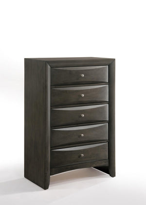HomeRoots 59" Gray Solid Wood Dresser – Contemporary Storage Solution with Ample Drawers for Modern Homes 5 318720