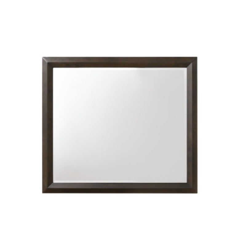 Homeroots Rich Espresso Finish Wooden Rectangular Beveled Edge Mirror  Mirror 318725
