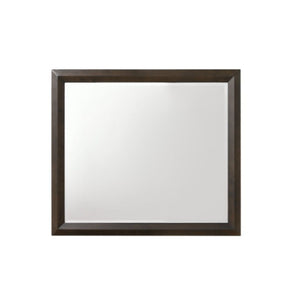 Homeroots Rich Espresso Finish Wooden Rectangular Beveled Edge Mirror  Mirror 318725