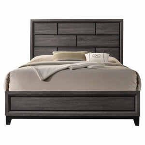 Homeroots Gray Solid Wood Bed Frame  Mdf 318742