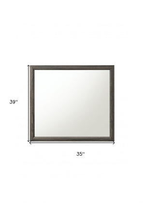 Homeroots 35" Rectangle Wall Mounted Accent Mirror With Frame  Mirror 318745