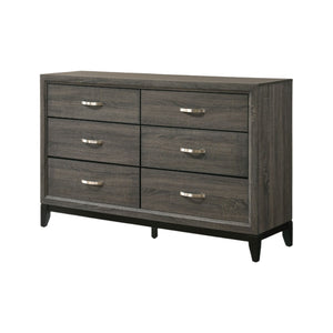 HomeRoots 58" Gray Six Drawer Double Dresser - Modern Storage Solution for Organized Bedrooms and Stylish Décor 6 318746