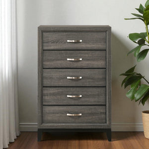 HomeRoots 58" Gray Six Drawer Double Dresser - Modern Storage Solution for Organized Bedrooms and Stylish Décor 5 318747