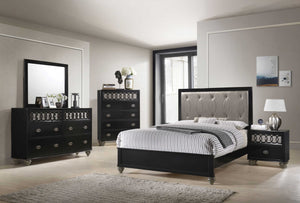 Homeroots 59" X 16" X 38" Black Engineered Wood And Nickel Brushed Metal Dresser  Solid Wood 318752