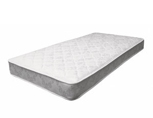 Homeroots 75" X 39" X 6" Twin White And Gray Fabric Mattress  Foam 318759