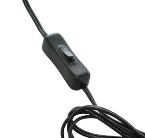 Homeroots 23" Silver Metal Table Lamp With Clear Drum Shade   318778