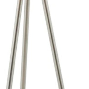 HomeRoots Feather Elegant Nickel Metal Table Lamp with Glowing Accent - Modern Design for Any Space 318780