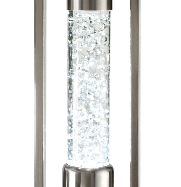 HomeRoots 31" Elegant Silver Metal Table Lamp with Beige Shade – Timeless Design for Any Room Décor 318781