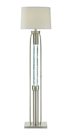 Homeroots 15" X 15" X 58" Sand Nickel Floor Lamp  Metal 318782