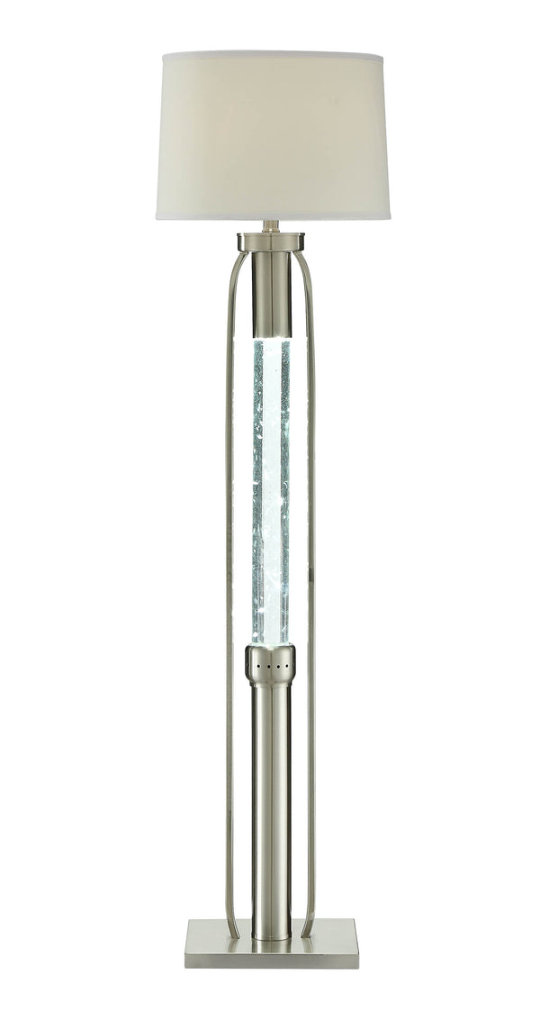 Homeroots 15" X 15" X 58" Sand Nickel Floor Lamp  Metal 318782