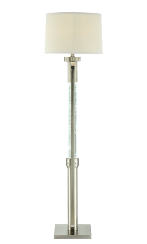 Homeroots 15" X 15" X 58" Sand Nickel Floor Lamp  Metal 318782