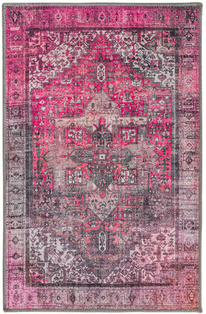 Unique Loom Yellow Timeless 2' X 3' Rug - Brighten Up Your Space With Vibrant Color And Simple Design Accent! Pink  3188230-unique-loom