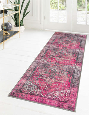 Unique Loom Yellow Timeless 2' X 3' Rug - Brighten Up Your Space With Vibrant Color And Simple Design Accent! Pink  3188234-unique-loom
