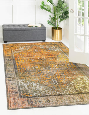 Unique Loom Yellow Timeless 2' X 3' Rug - Brighten Up Your Space With Vibrant Color And Simple Design Accent! Yellow  3188240-unique-loom