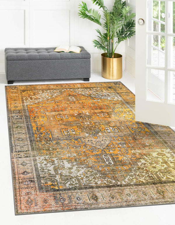 Unique Loom Yellow Timeless 2' X 3' Rug - Brighten Up Your Space With Vibrant Color And Simple Design Accent! Yellow  3188240-unique-loom