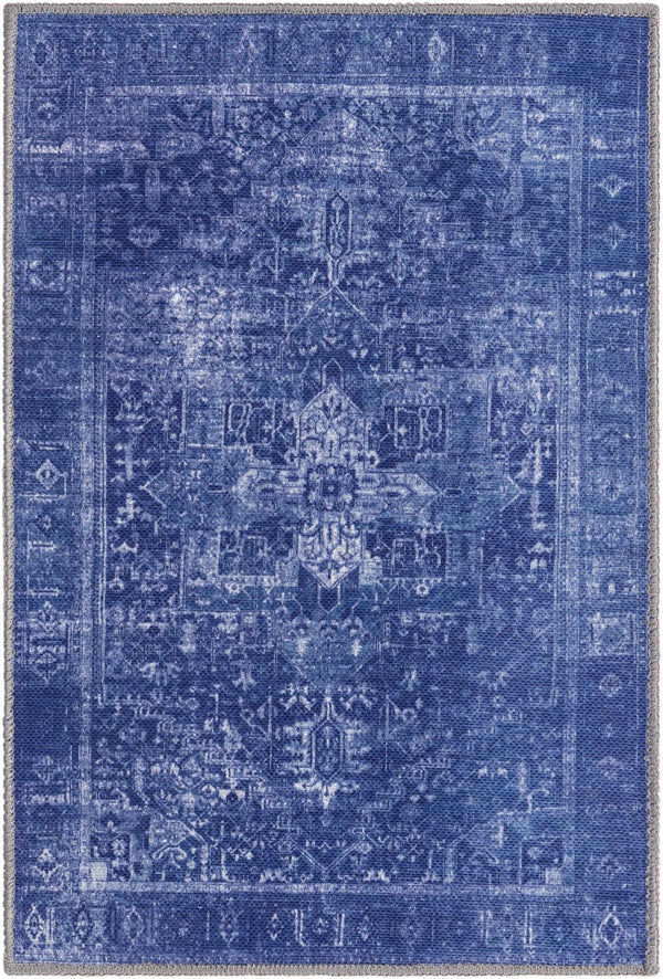 Unique Loom Yellow Timeless 2' X 3' Rug - Brighten Up Your Space With Vibrant Color And Simple Design Accent! Navy,Blue  3188280-unique-loom