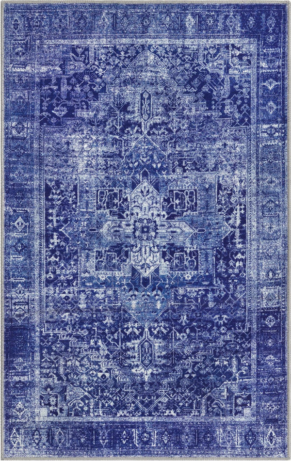 Unique Loom Yellow Timeless 2' X 3' Rug - Brighten Up Your Space With Vibrant Color And Simple Design Accent! Navy,Blue  3188282-unique-loom