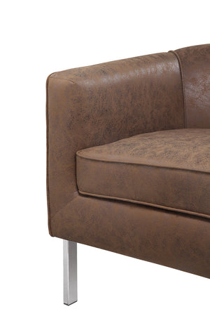 Homeroots 31" X 32" X 29" Brown Edgy Accent Chair   318874