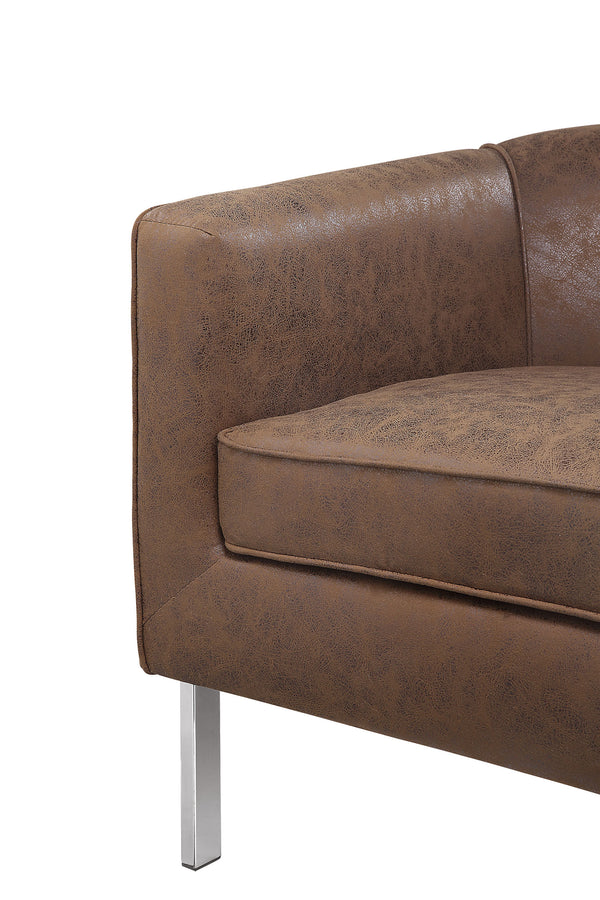 Homeroots 31" X 32" X 29" Brown Edgy Accent Chair   318874