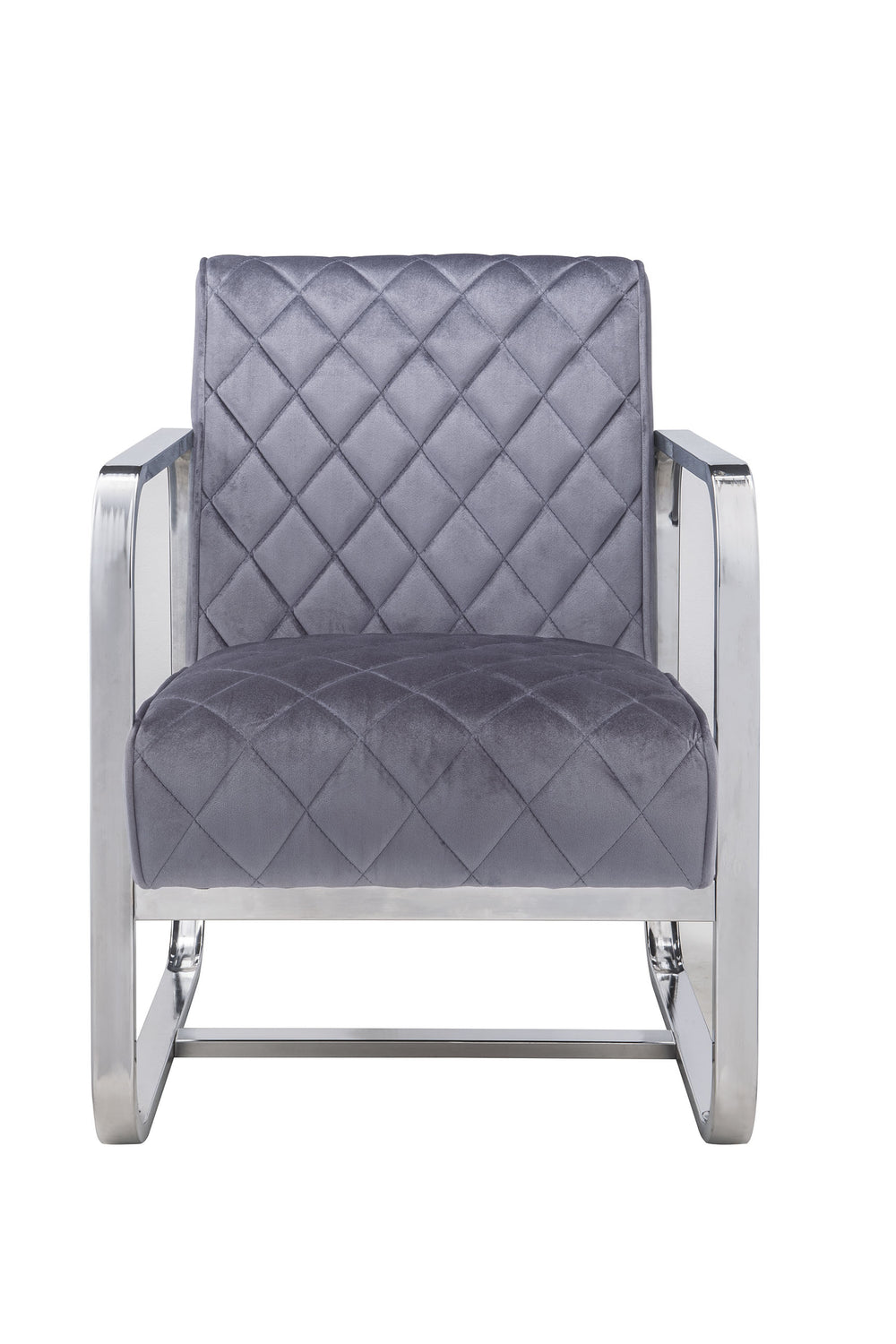Homeroots 24" X 31" X 34" Grey Accent Chair   318876
