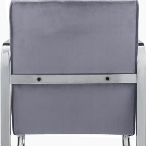 Homeroots 24" X 31" X 34" Grey Accent Chair   318876
