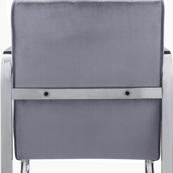 Homeroots 24" X 31" X 34" Grey Accent Chair   318876