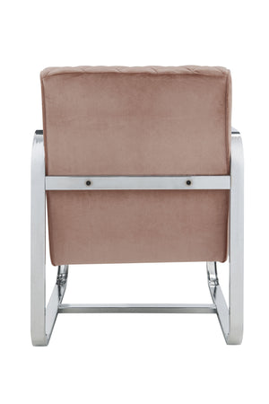 Homeroots 24" X 31" X 34" Pink Accent Chair   318877