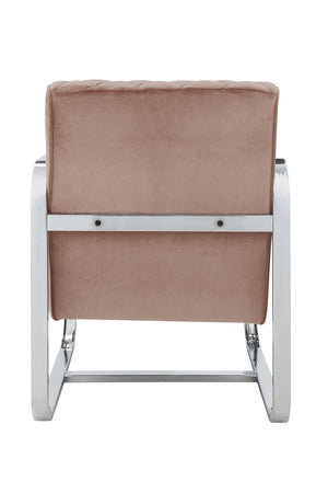 Homeroots 24" X 31" X 34" Pink Accent Chair   318877