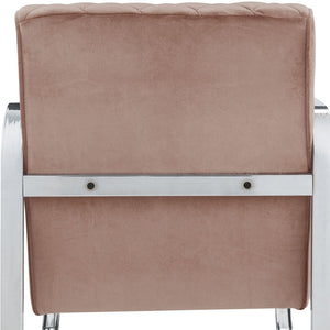 Homeroots 24" X 31" X 34" Pink Accent Chair   318877