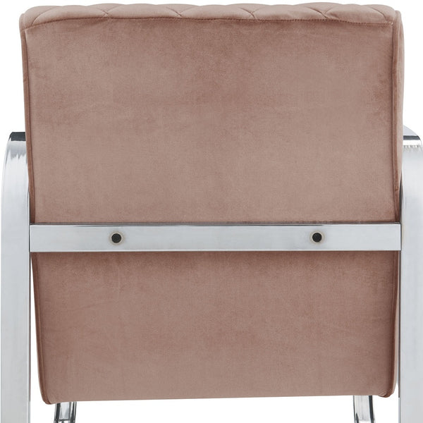 Homeroots 24" X 31" X 34" Pink Accent Chair   318877