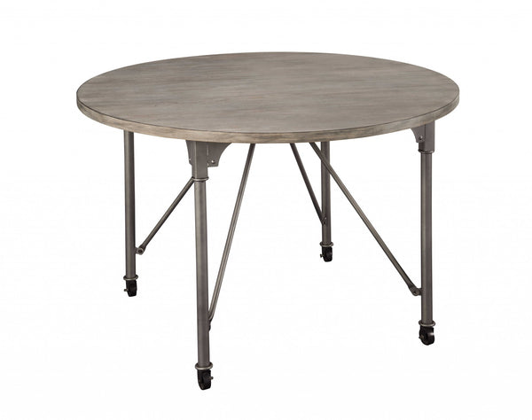 Homeroots 45" X 45" X 30" Gray Oak And Sandy Gray Dining Table  Mdf 318920