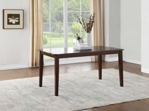 Homeroots 60" X 36" X 30" 6pc Black Leatherette And Espresso Dining Set  Polyurethane Foam 318941