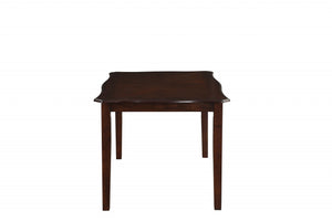 Homeroots 60" X 36" X 30" 6pc Black Leatherette And Espresso Dining Set  Polyurethane Foam 318941