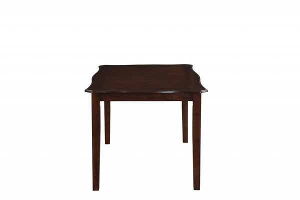 Homeroots 60" X 36" X 30" 6pc Black Leatherette And Espresso Dining Set  Polyurethane Foam 318941