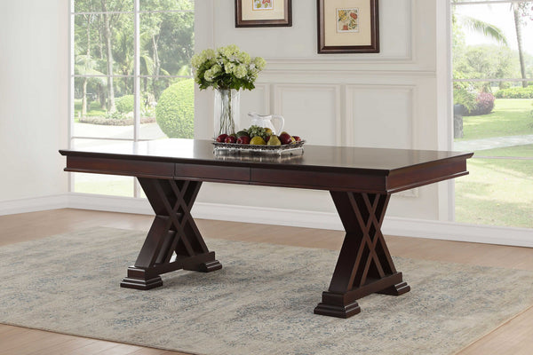 Homeroots 60" Espresso Solid Wood Pedestal Base Dining Table Espresso  318945