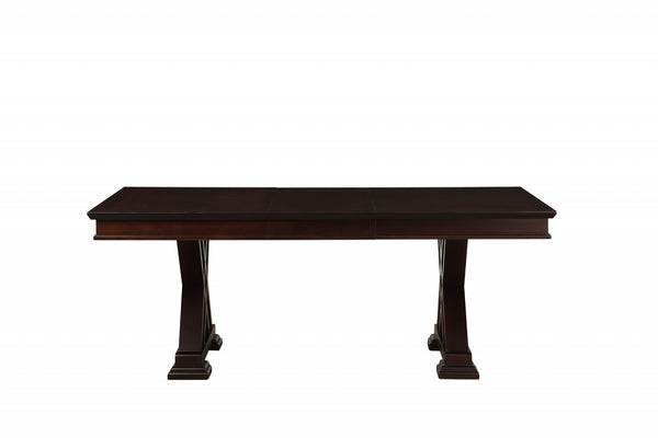 Homeroots 60" Espresso Solid Wood Pedestal Base Dining Table Espresso  318945