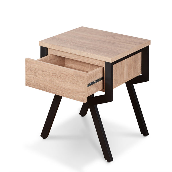 Homeroots 20" X 16" X 22" Weathered Light Oak End Table   318974