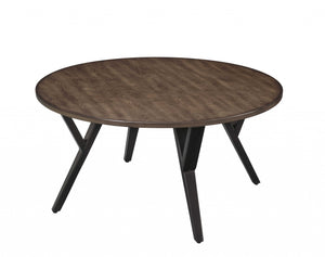 Homeroots 36" X 36" X 18" 3pc Oak And Black Coffee And End Table Set   318983