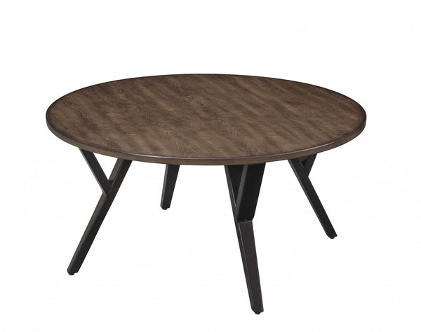 Homeroots 36" X 36" X 18" 3pc Oak And Black Coffee And End Table Set   318983