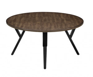 Homeroots 36" X 36" X 18" 3pc Oak And Black Coffee And End Table Set   318983