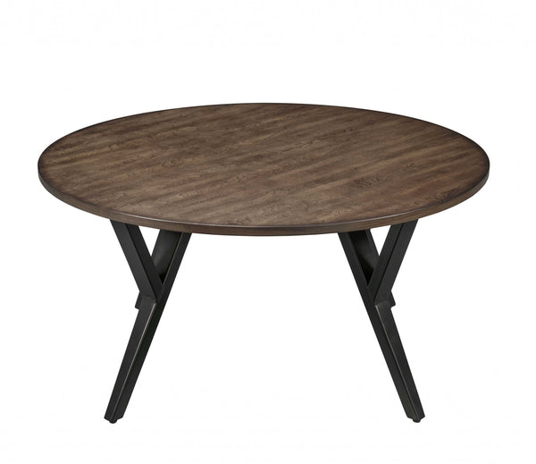 Homeroots 36" X 36" X 18" 3pc Oak And Black Coffee And End Table Set   318983