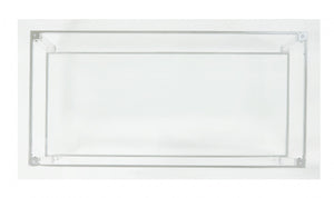 Homeroots 48" X 26" X 18" Clear Acrylic Chrome And Clear Glass Coffee Table   318988