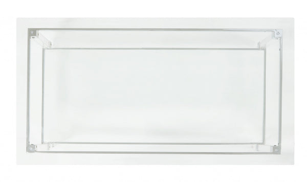 Homeroots 48" X 26" X 18" Clear Acrylic Chrome And Clear Glass Coffee Table   318988